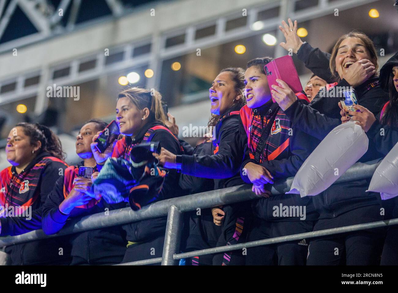 Fans d'Argentine vus lors de la rencontre internationale féminine entre l'Argentine et le Pérou à l'Estadio San Nicolás. Score final ; Argentine 4:0 Pérou crédit : SOPA Images Limited/Alamy Live News Banque D'Images