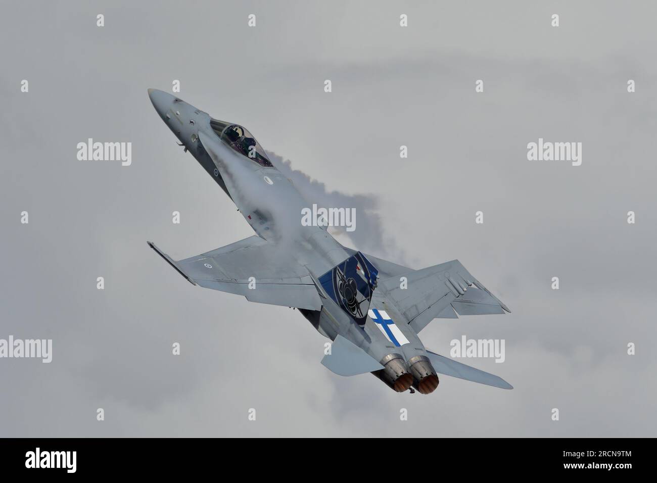 McDonnell Douglas F-18 Hornet au Royal International Air Tattoo 2023 à la RAF Fairford, Gloucestershire, Royaume-Uni Banque D'Images