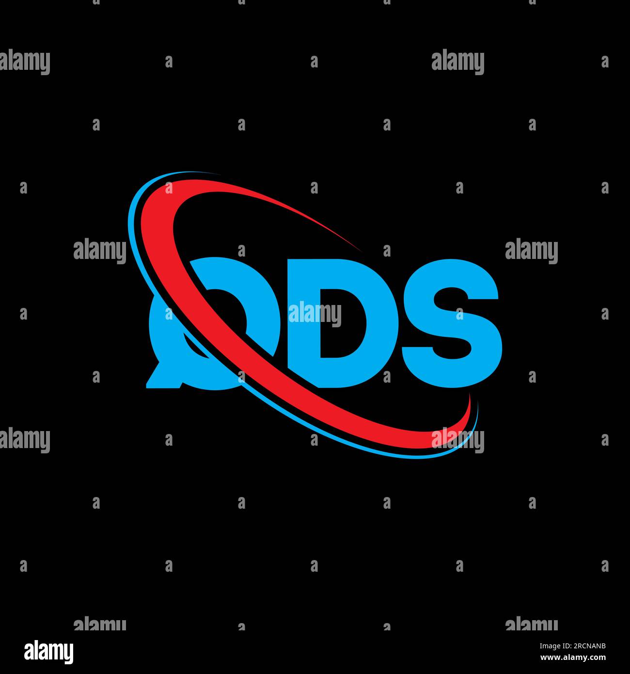 Logo QDS. Lettre QDS. Logo de lettre QDS. Initiales QDS logo lié avec cercle et logo monogramme majuscule. Typographie QDS pour la technologie, les entreprises Illustration de Vecteur