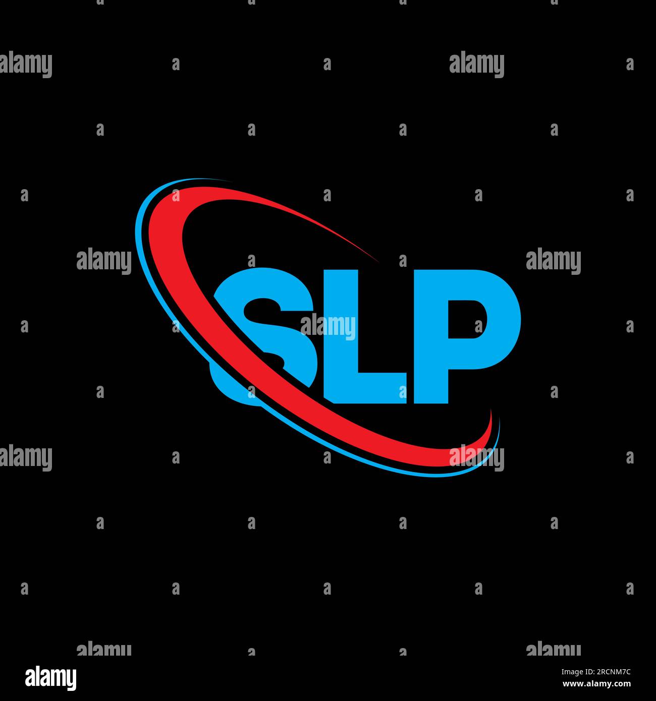 Logo SLP. Lettre SLP. Logo lettre SLP. Initiales SLP logo lié avec cercle et logo monogramme majuscule. Typographie SLP pour la technologie, les entreprises Illustration de Vecteur
