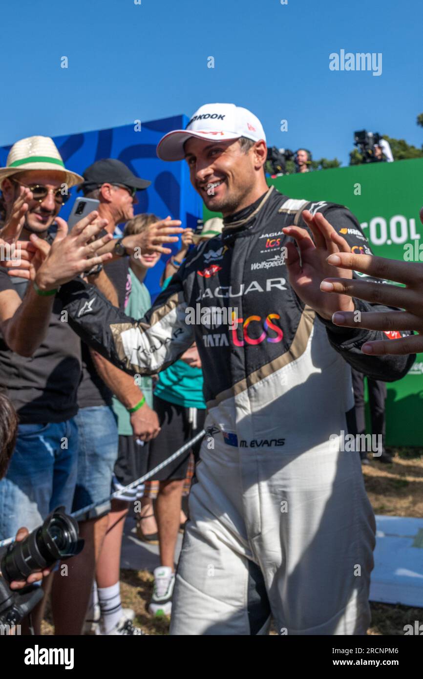 Mitch Evans première place, lors de la course 1, première journée de compétition du FE Grand Prix de Rome 2023, Rome, Italie, 15/07/2023 Banque D'Images
