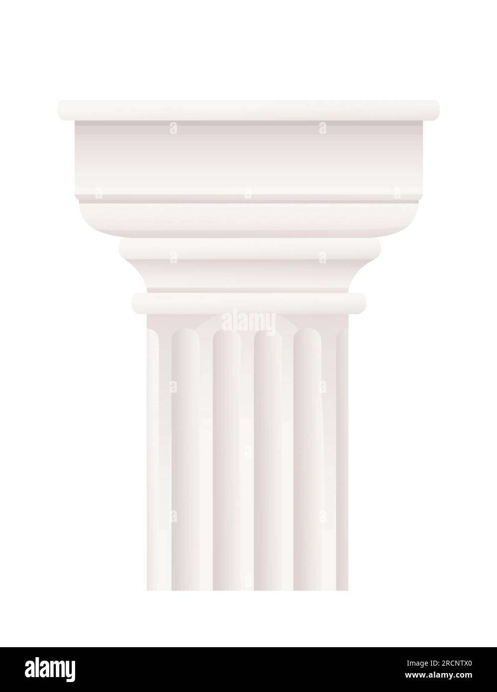 Illustration vectorielle de conception d'architecture classique de colonne de style antique blanche isolée sur fond blanc Illustration de Vecteur
