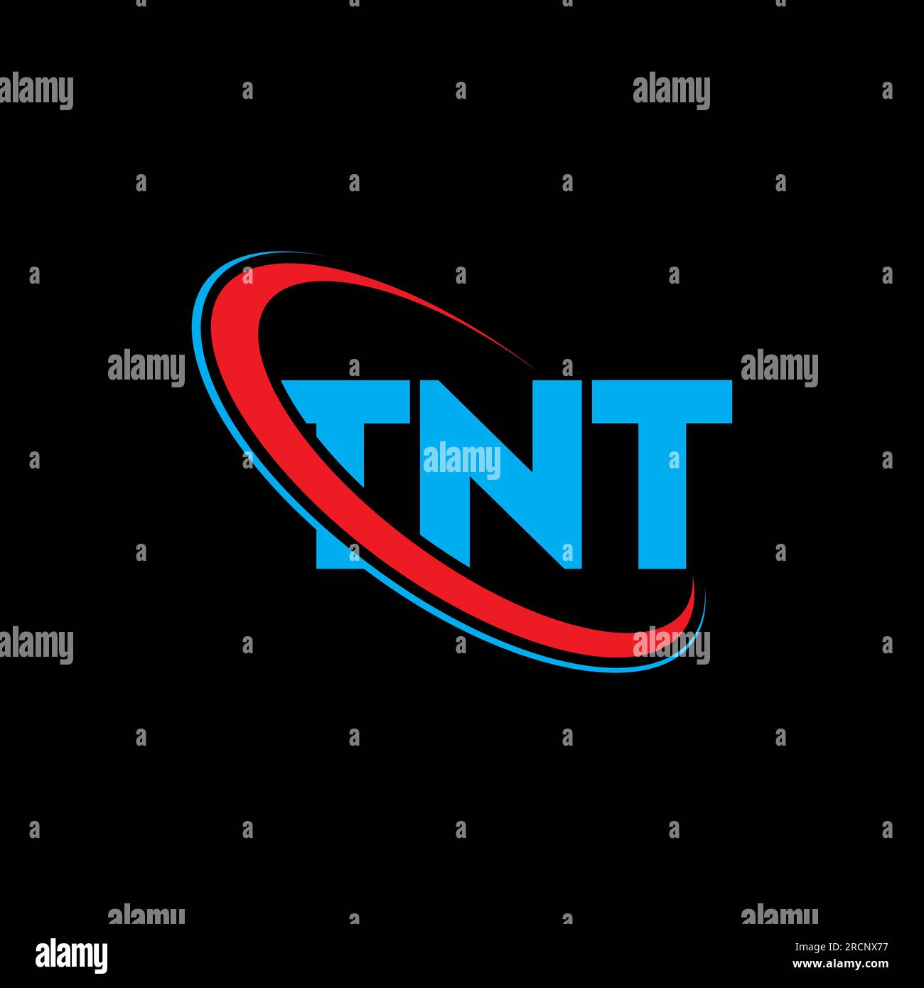 Logo TNT. Lettre TNT. Logo de lettre TNT. Initiales logo TNT lié avec cercle et logo monogramme majuscule. Typographie TNT pour la technologie, les entreprises Illustration de Vecteur