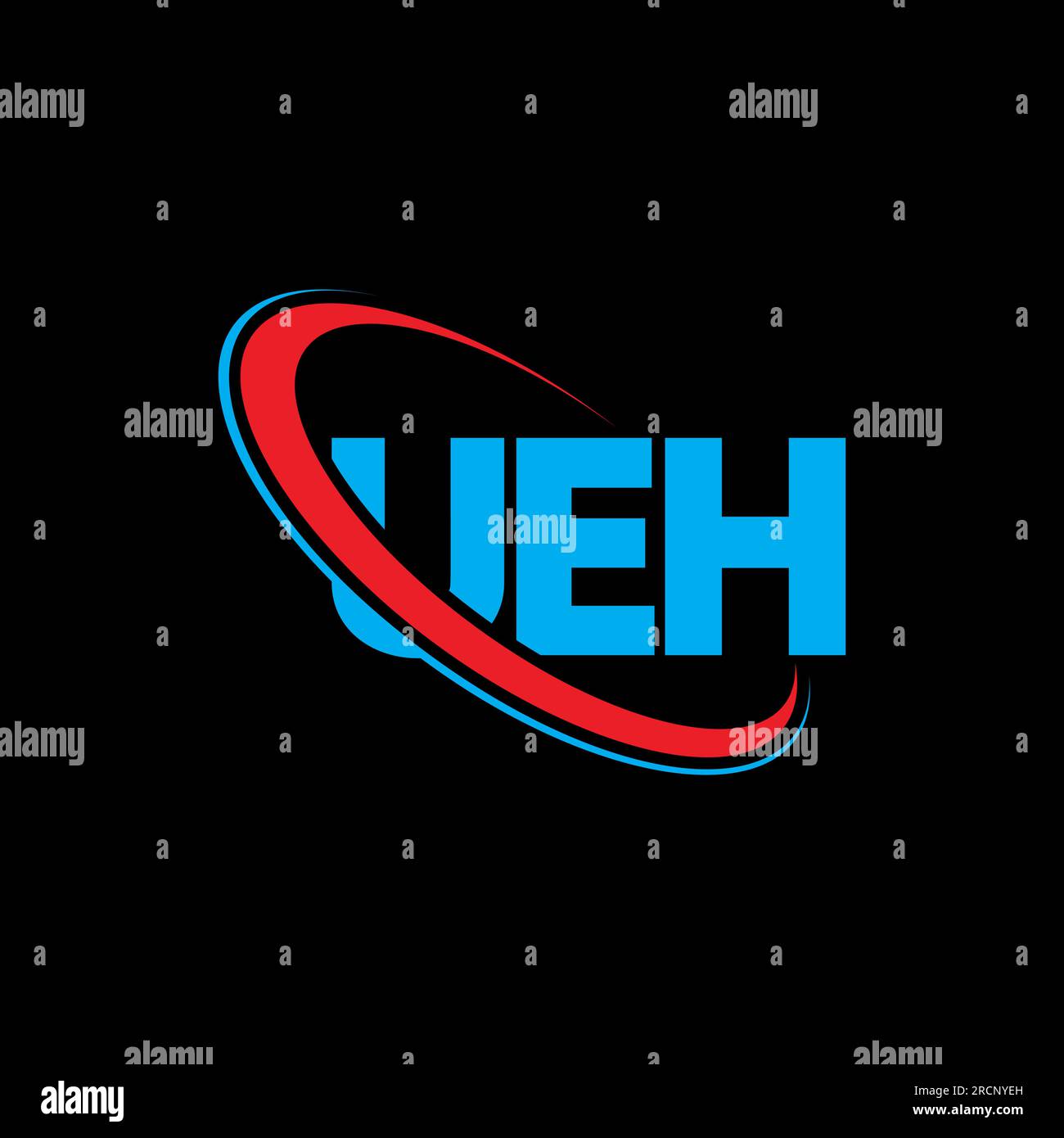 Logo UEH. Lettre UEH. Logo de lettre UEH. Initiales UEH logo lié avec cercle et logo monogramme majuscule. Typographie UEH pour la technologie, les entreprises Illustration de Vecteur