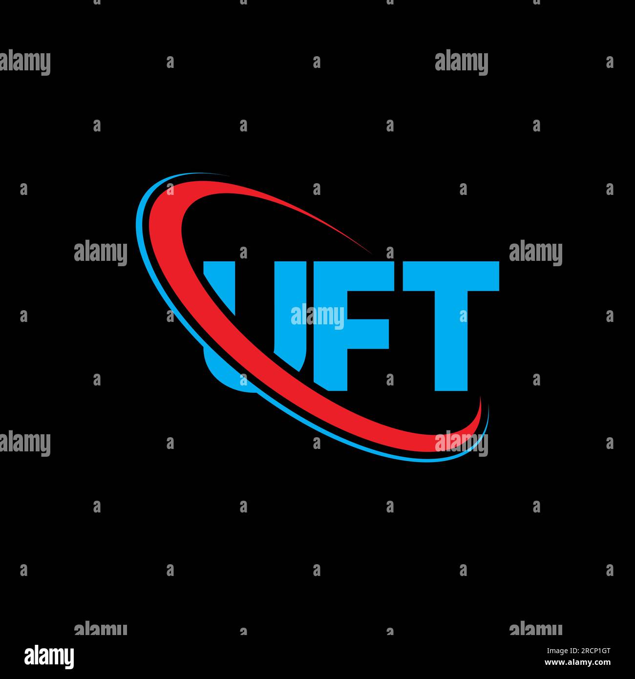 Logo UFT. Lettre UFT. Logo de lettre UFT. Initiales UFT logo lié avec cercle et logo monogramme majuscule. Typographie UFT pour la technologie, les entreprises Illustration de Vecteur