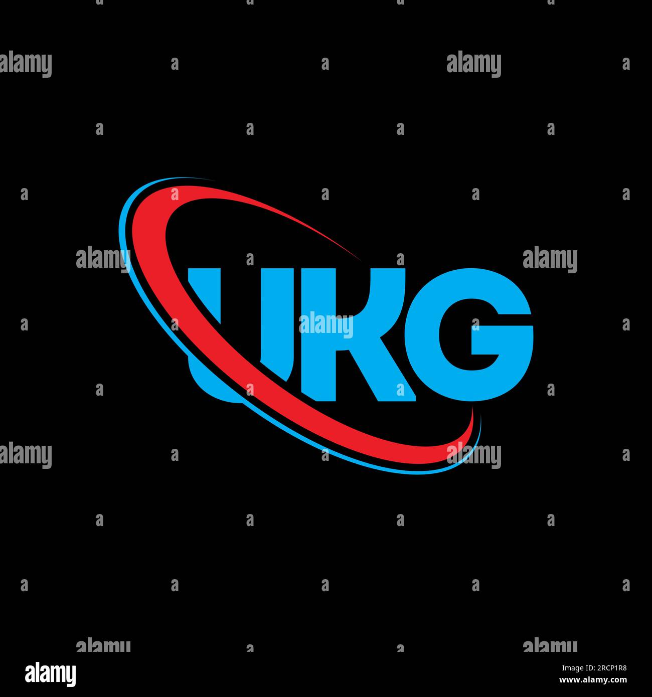 Logo UKG. Lettre UKG. Logo de lettre UKG. Initiales UKG logo lié avec cercle et logo monogramme majuscule. UKG typographie pour la technologie, les entreprises Illustration de Vecteur