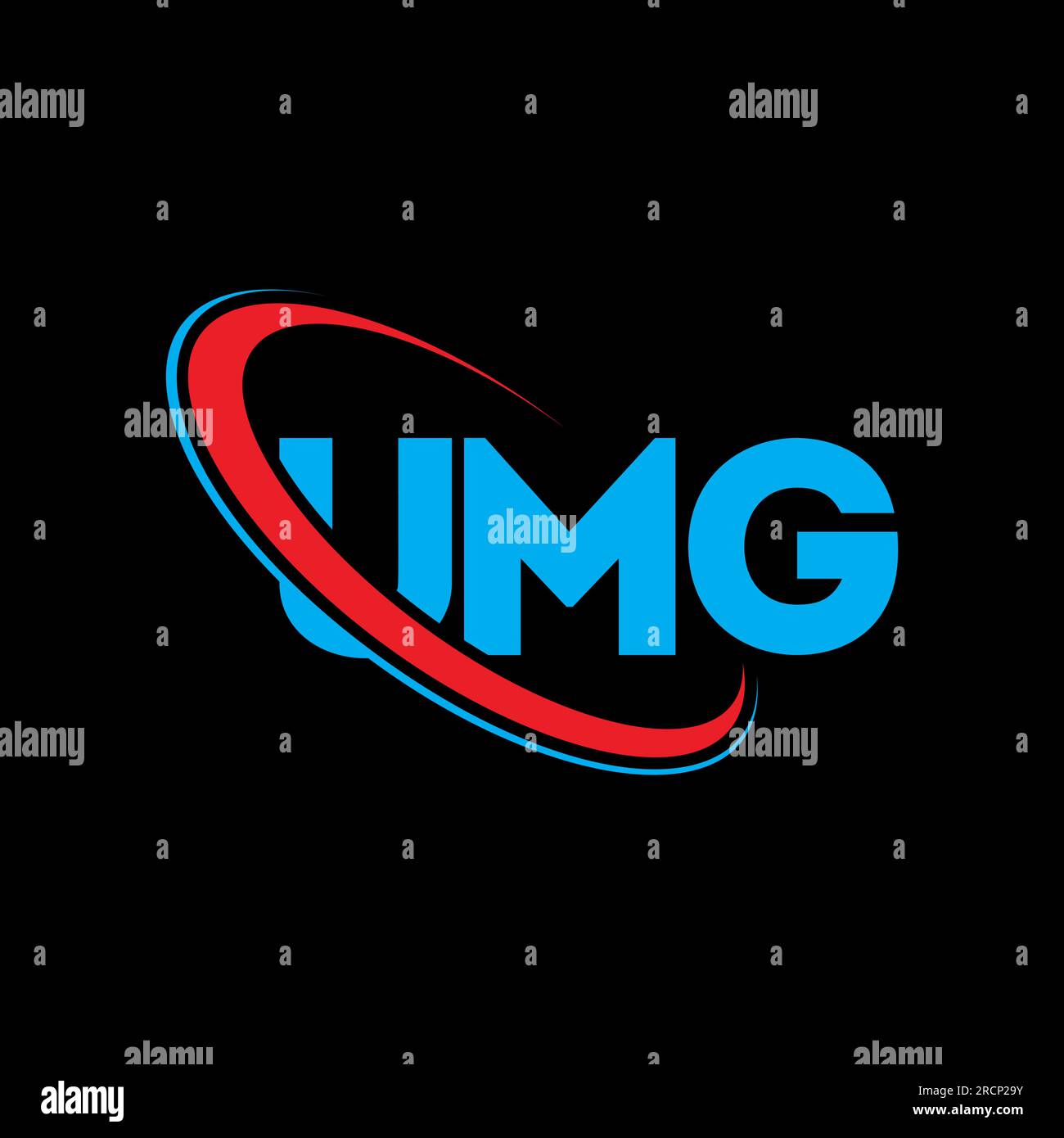Logo UMG. Lettre UMG. Logo de lettre UMG. Initiales logo UMG lié avec cercle et logo monogramme majuscule. Typographie UMG pour la technologie, les entreprises Illustration de Vecteur