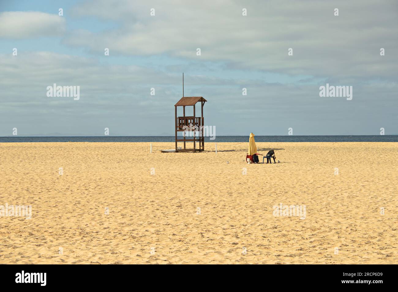 Life Guard regarder la tour Banque D'Images