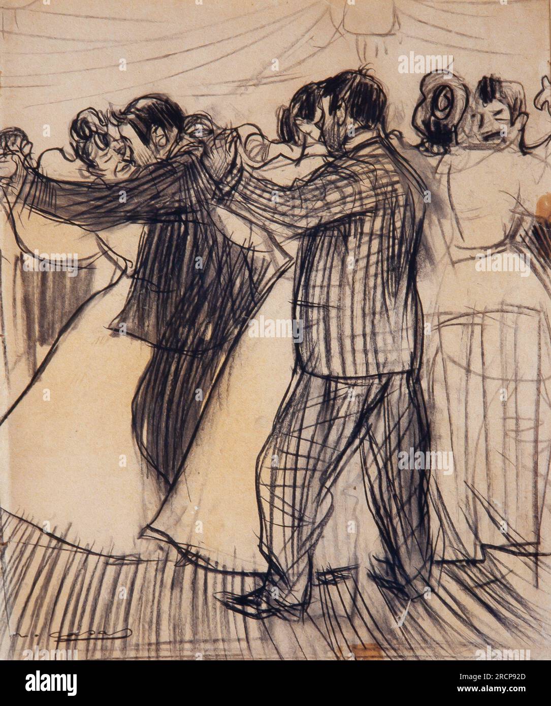 Ramon Casas i Carbó / Baile. Colección privada. Banque D'Images