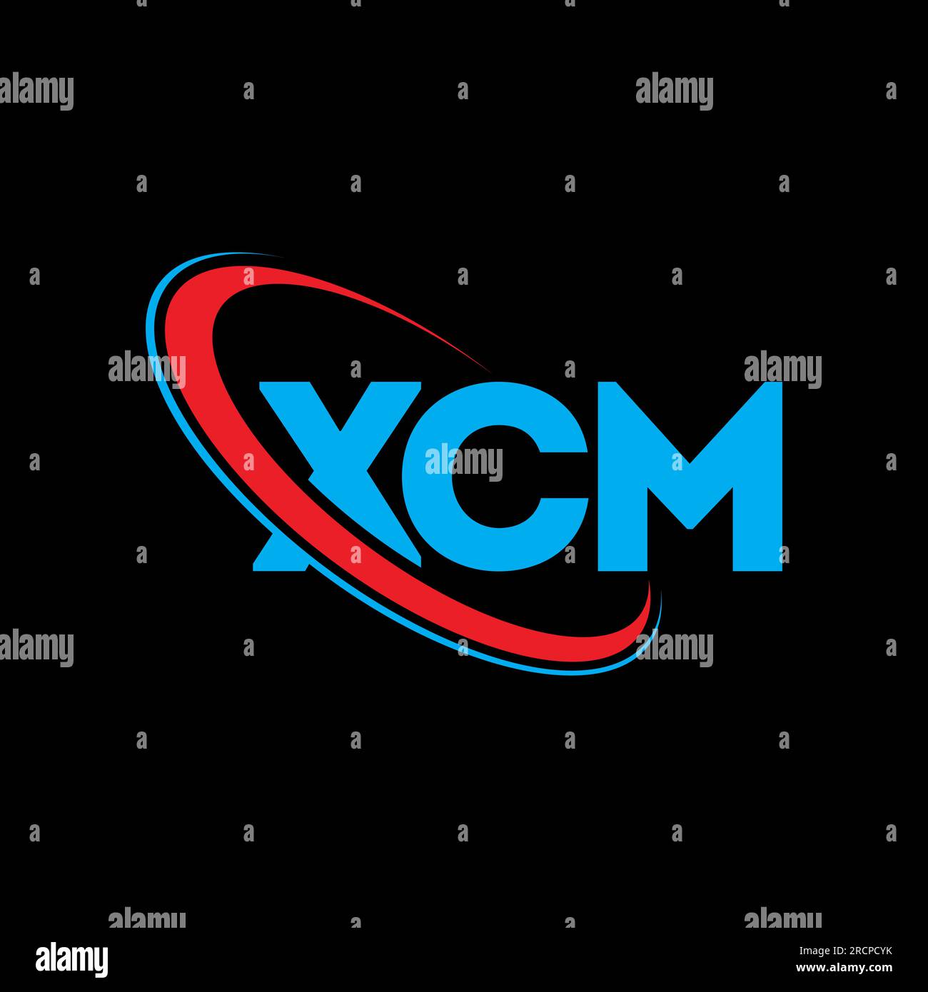 Logo XCM. Lettre XCM. Logo lettre XCM. Initiales XCM logo lié avec cercle et logo monogramme majuscule. Typographie XCM pour la technologie, les entreprises Illustration de Vecteur