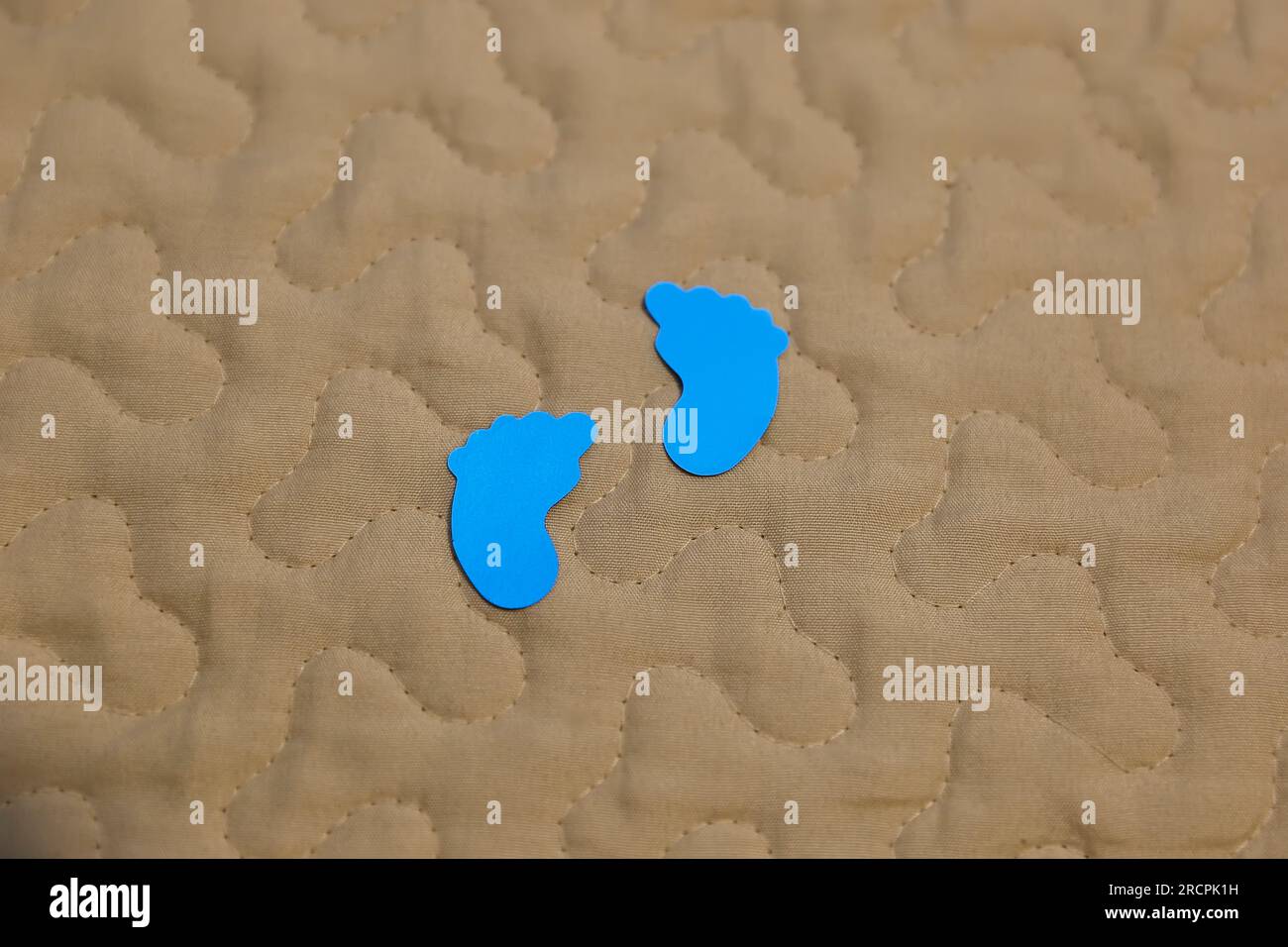 format de dessin de deux pieds bleus enfant ou bébé - symbole des pieds de couleur bleue Banque D'Images