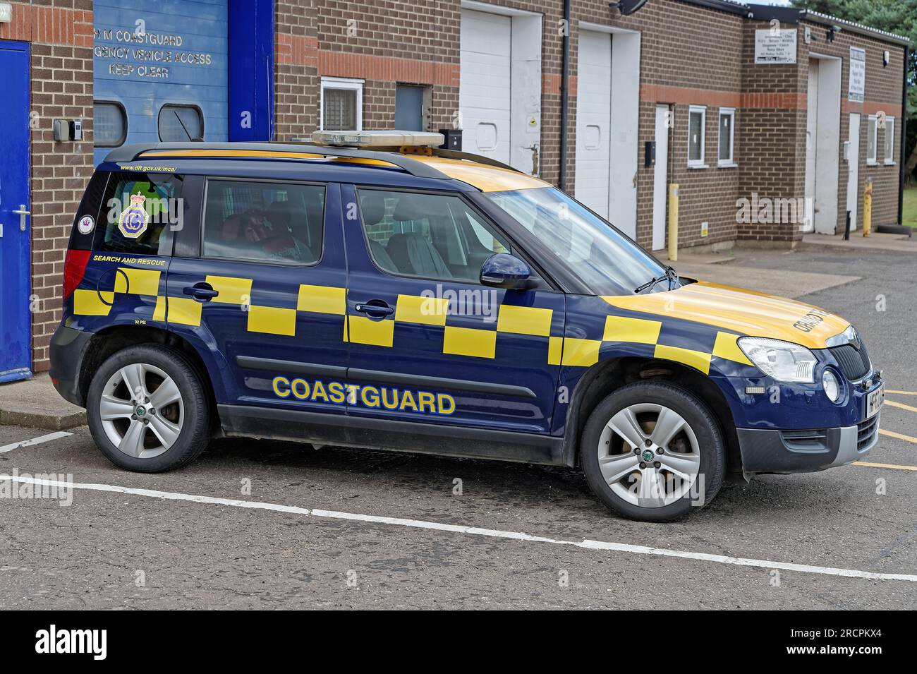 Coastguard Search & Rescue Vehicle basé dans la ville côtière de Mablethorpe, Lincolnshire, Royaume-Uni Banque D'Images