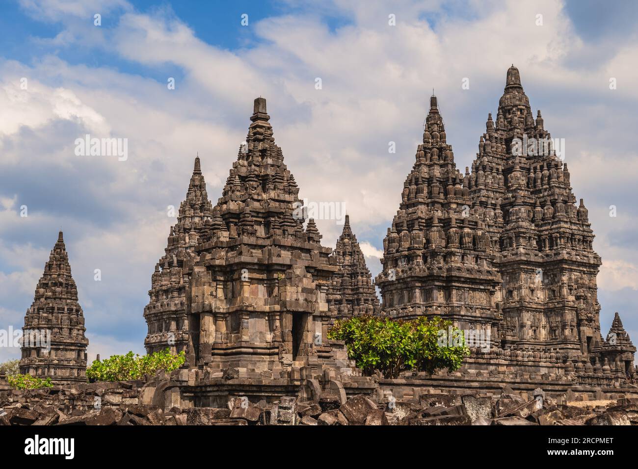 Prambanan, un temple hindou à Yogyakarta, sud de Java, Indonésie, Banque D'Images