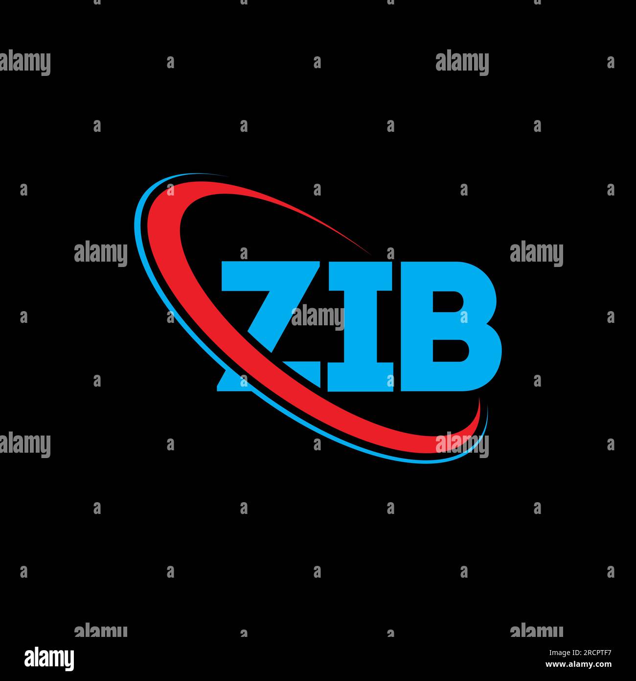 Logo ZIB. Lettre ZIB. Logo lettre ZIB. Initiales ZIB logo lié avec ...