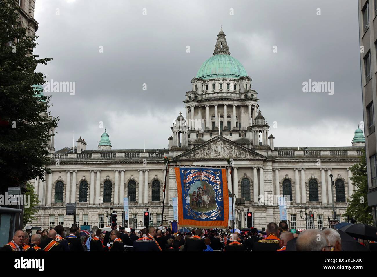 333e Orange Order Parade à Belfast Banque D'Images