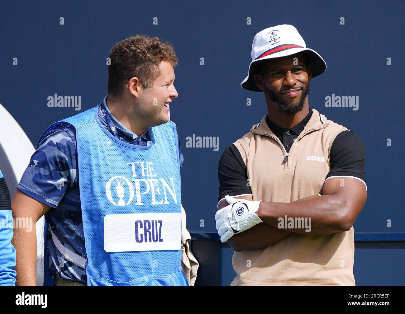Victor Cruz lors d'une journée avant l'Open au Royal Liverpool, Wirral. Date de la photo : dimanche 16 juillet 2023. Banque D'Images