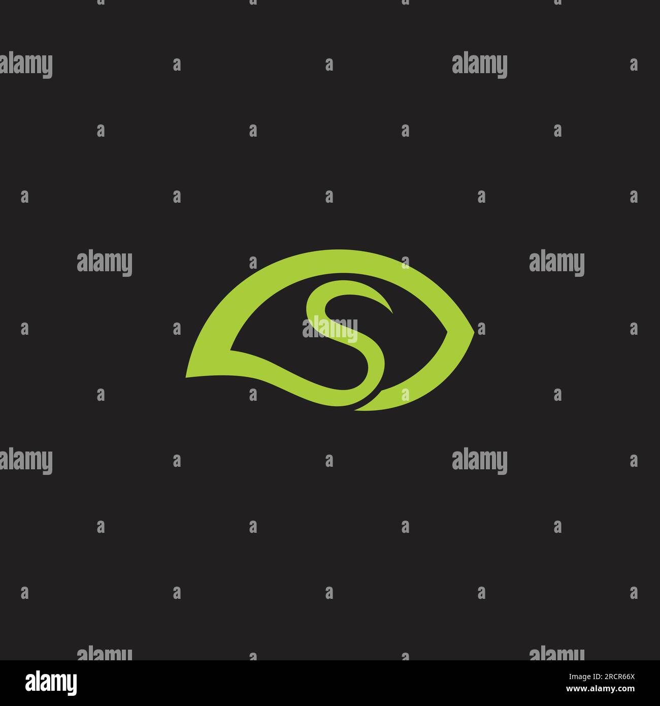 vecteur de logo médical à base de plantes de lettre s eye Illustration de Vecteur