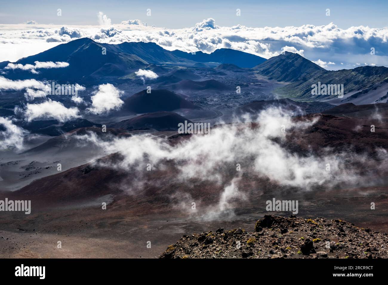 Haleakala est un volcan dormant sur l'île de Maui Banque D'Images