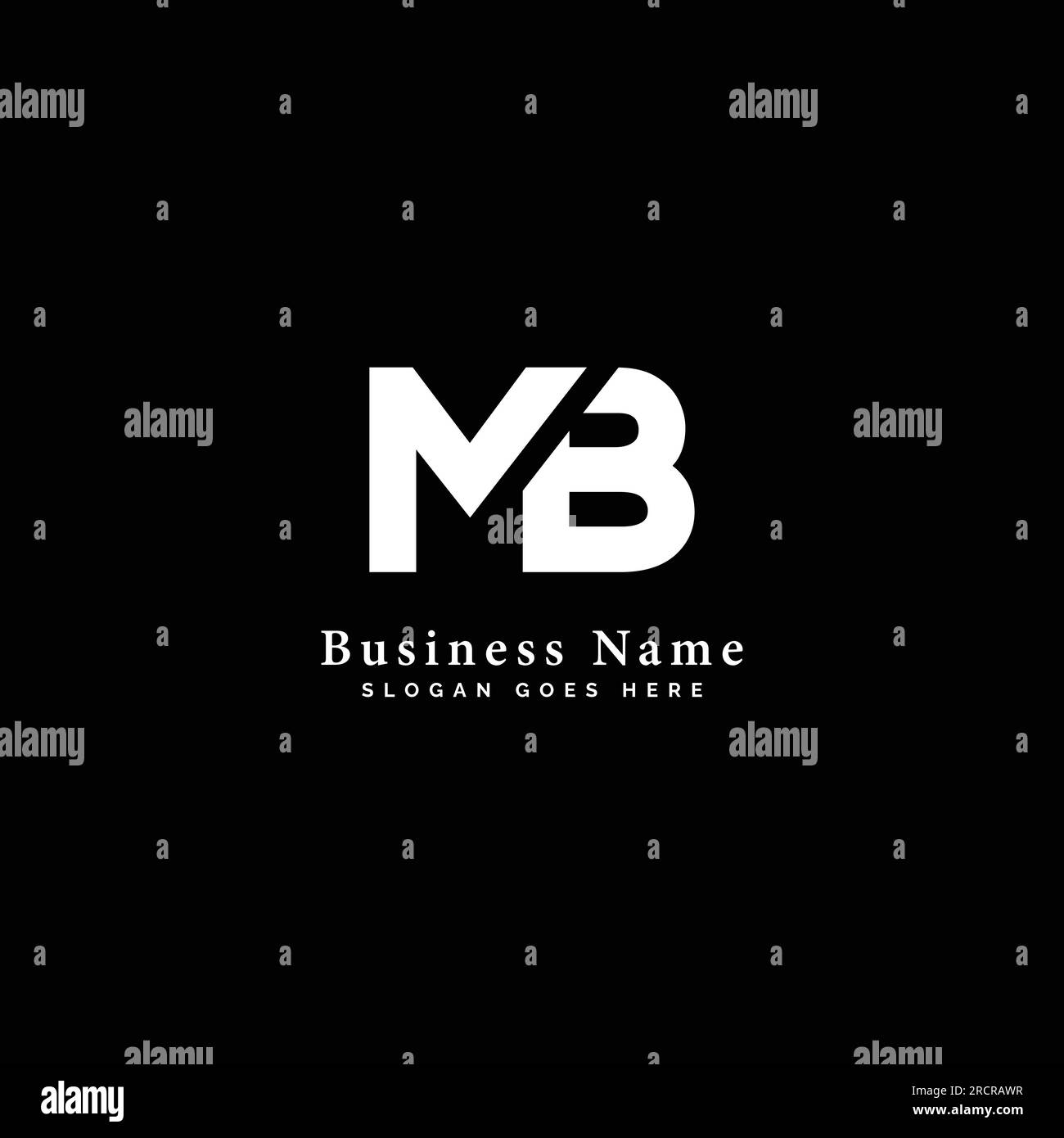 M, B, MB lettre logo modèle de vecteur de conception. Abstract Alphabet MB logo Illustration Illustration de Vecteur