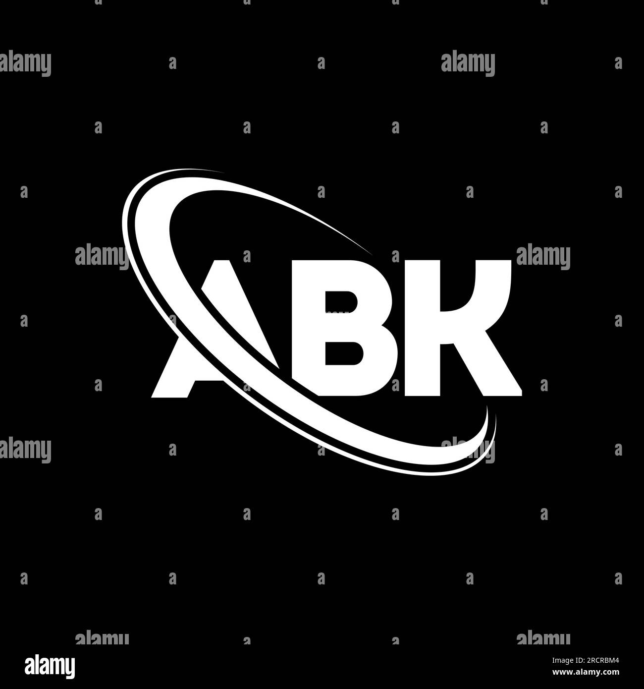 Logo ABK. Lettre ABK. Logo lettre ABK. Inititials ABK logo lié avec cercle et logo monogramme majuscule. Typographie ABK pour la technologie, entreprise Illustration de Vecteur