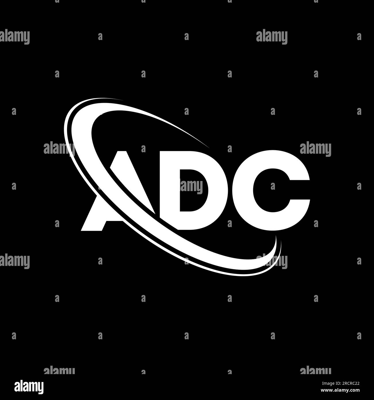 Logo ADC. Lettre ADC. Logo de lettre ADC. Initiales logo ADC liées à un