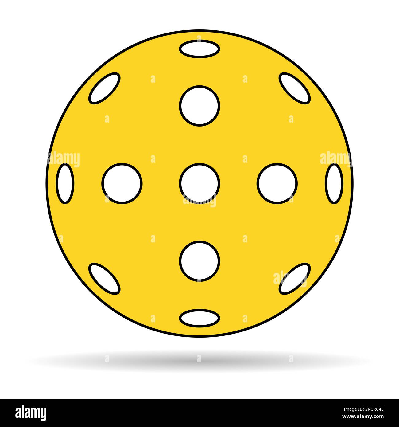 Pickleball raquette sport, balle intérieure paddle icône ombre, web plate symbole illustration vectorielle . Illustration de Vecteur