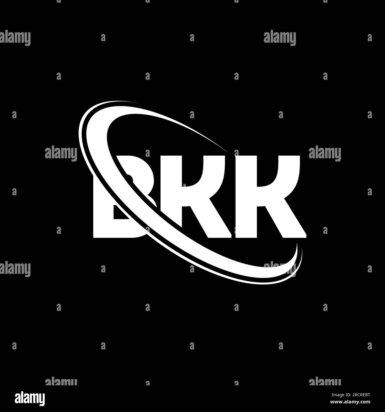 Logo BKK. Lettre BKK. Logo lettre BKK. Initiales logo BKK lié avec cercle et logo monogramme majuscule. Typographie BKK pour la technologie, les entreprises Illustration de Vecteur
