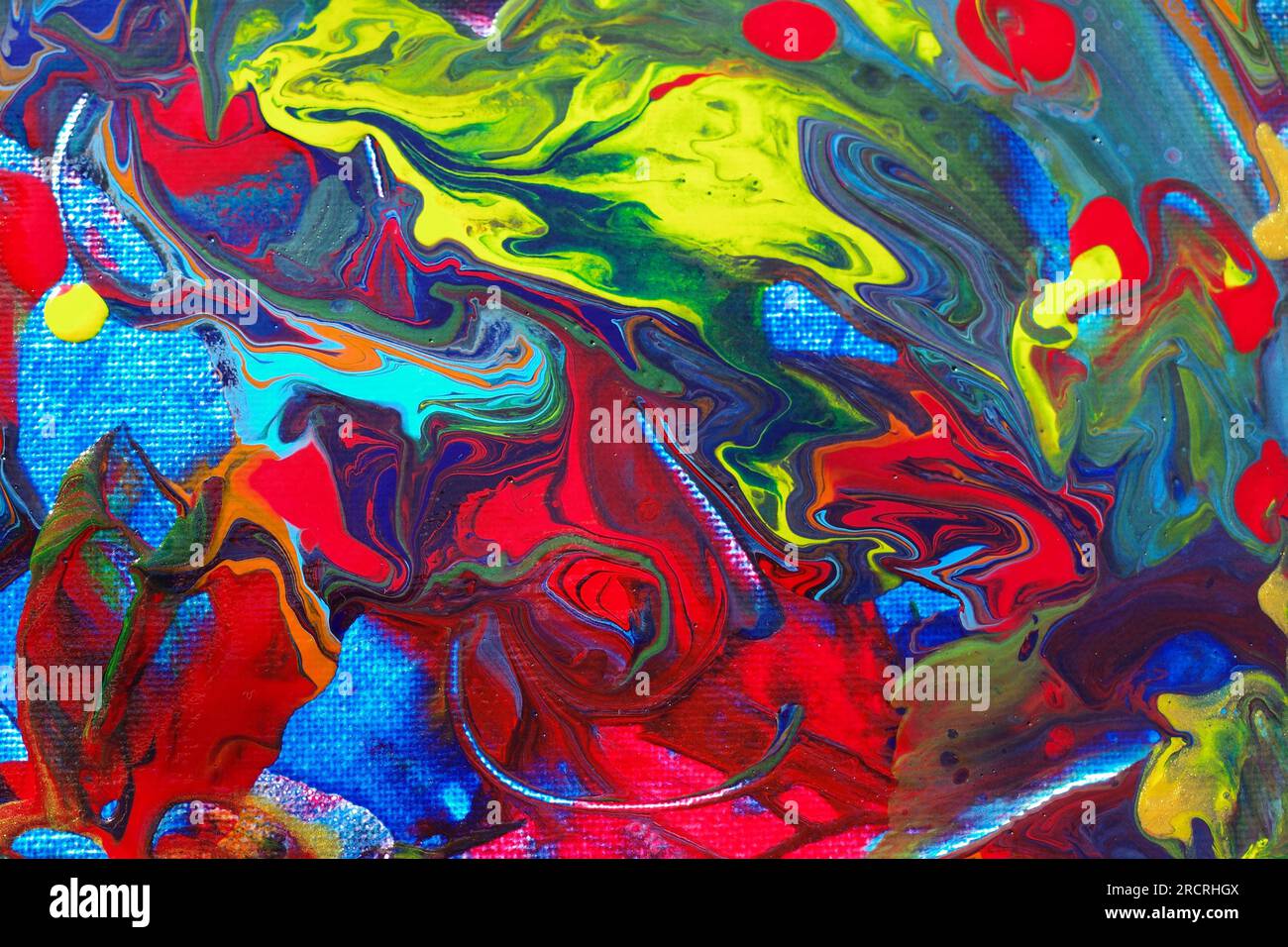 Peinture acrylique Flow. Peut être utilisé comme arrière-plan coloré Banque D'Images