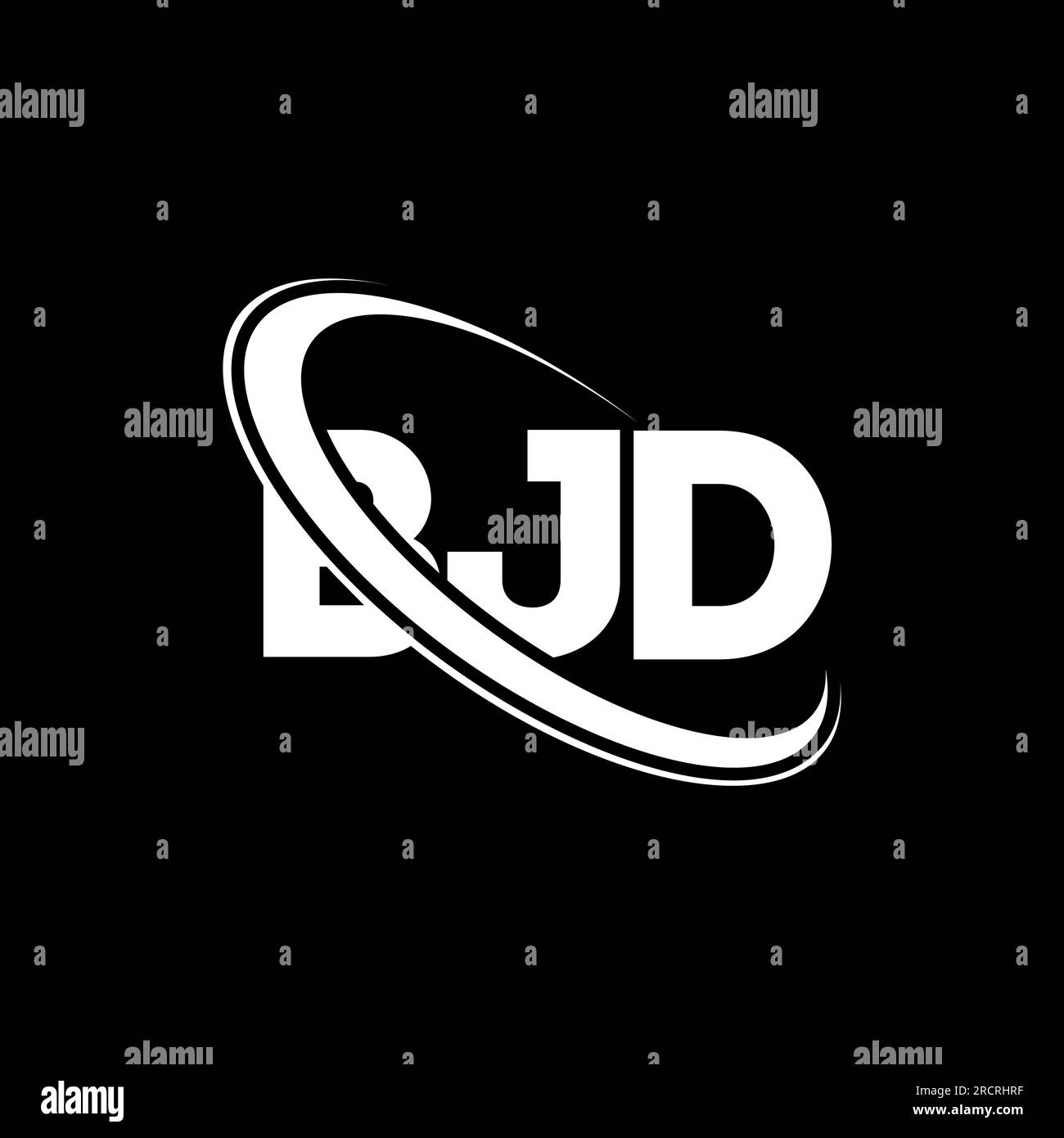 Logo BJD. Lettre BJD. Logo de lettre BJD. Initiales logo BJD lié avec cercle et logo monogramme majuscule. Typographie BJD pour la technologie, les entreprises Illustration de Vecteur