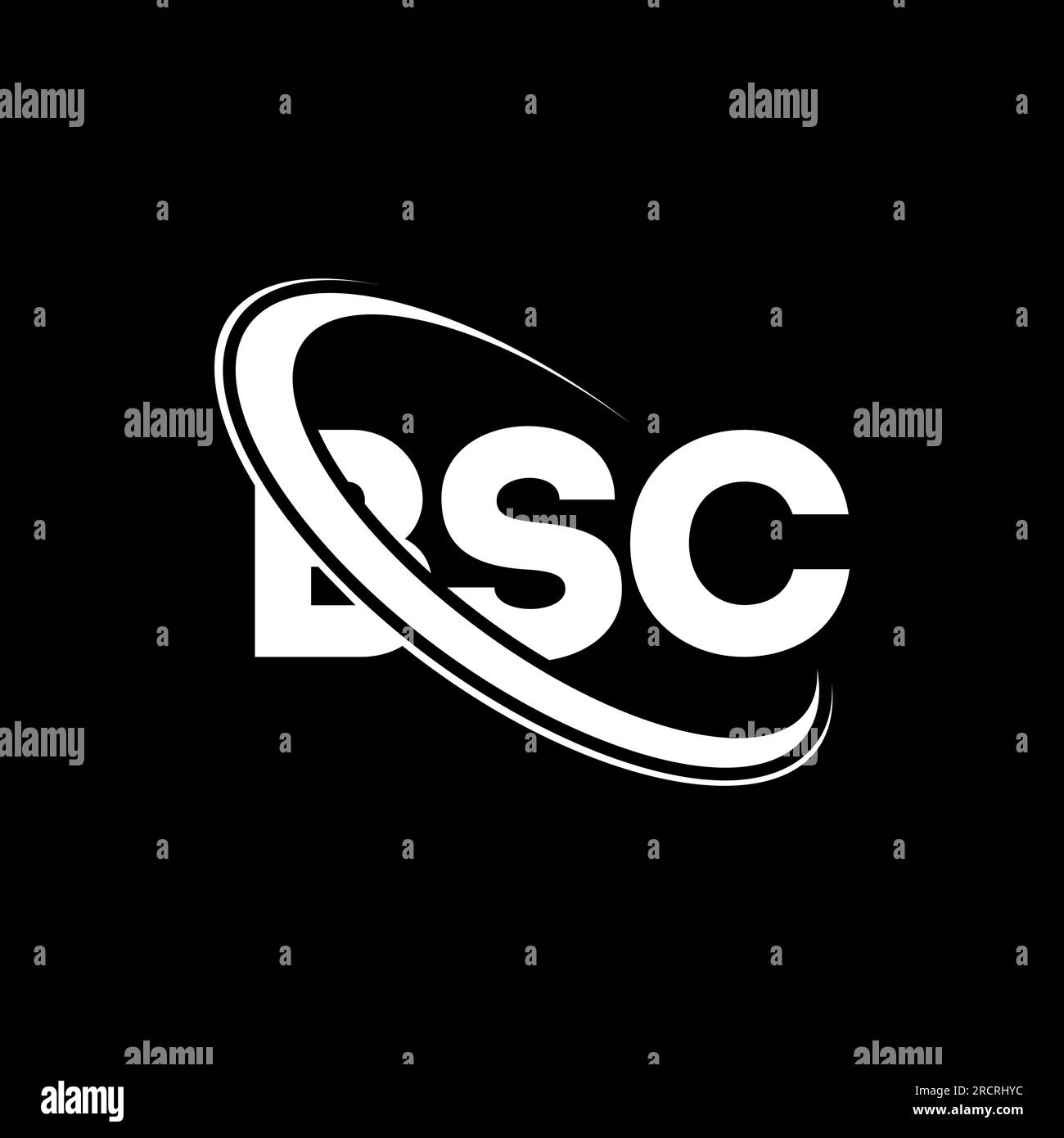 Logo BSC. Lettre BSC. Conception de logo de lettre BSC. Initiales logo BSC lié avec cercle et logo monogramme majuscule. Typographie BSC pour la technologie, les entreprises Illustration de Vecteur