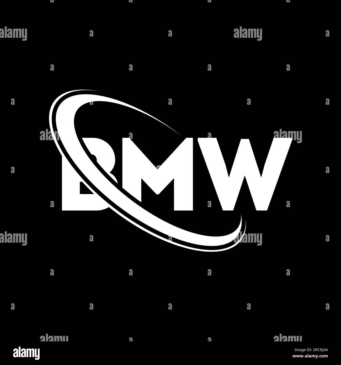 Logo BMW. Lettre BMW. Logo de lettre BMW. Initiales BMW logo lié avec cercle et logo monogramme majuscule. Typographie BMW pour la technologie, les entreprises Illustration de Vecteur