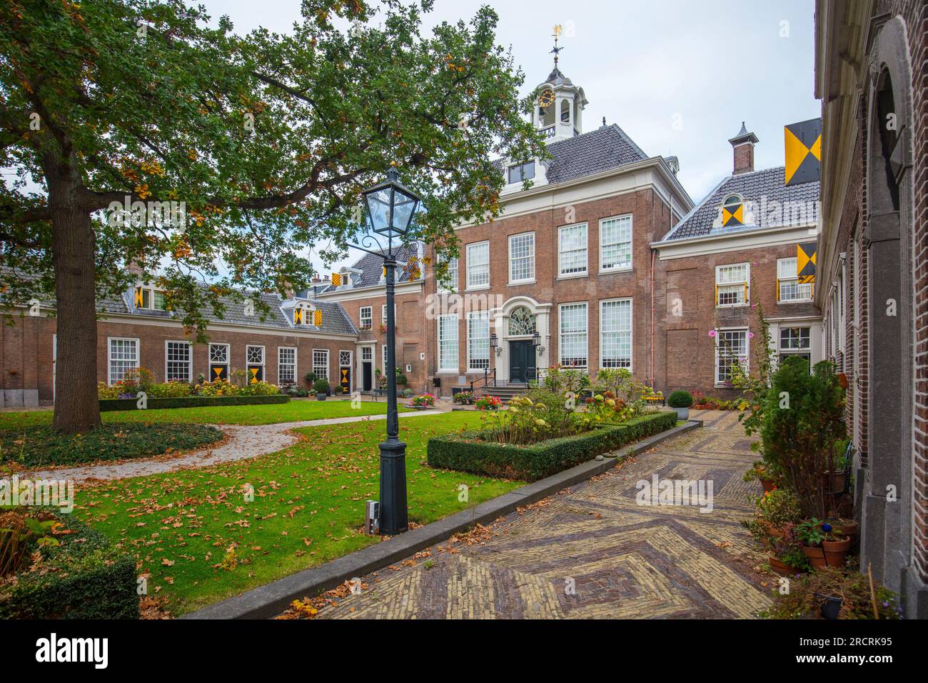 Hofje Van Staats, Haarlem, Hollande du Nord, pays-Bas, Banque D'Images