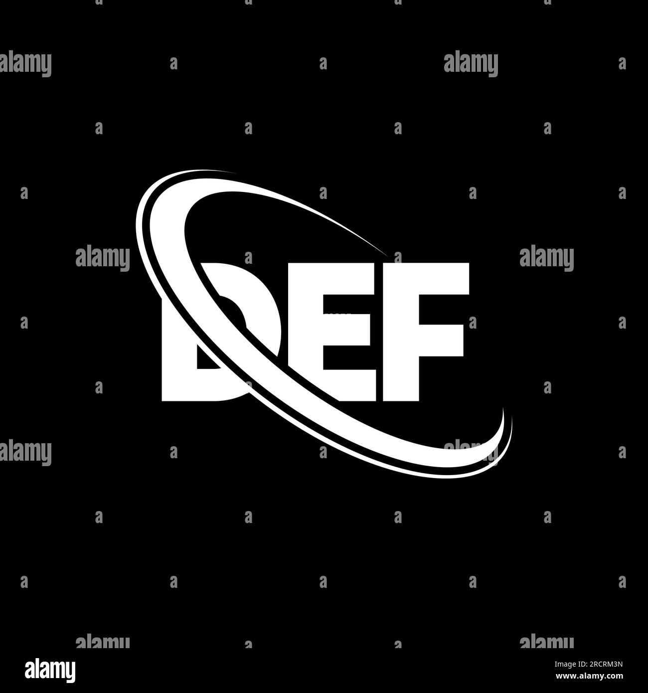 Logo DEF. Lettre DEF. Logo de la lettre DEF. Initiales logo DEF lié à un cercle et logo