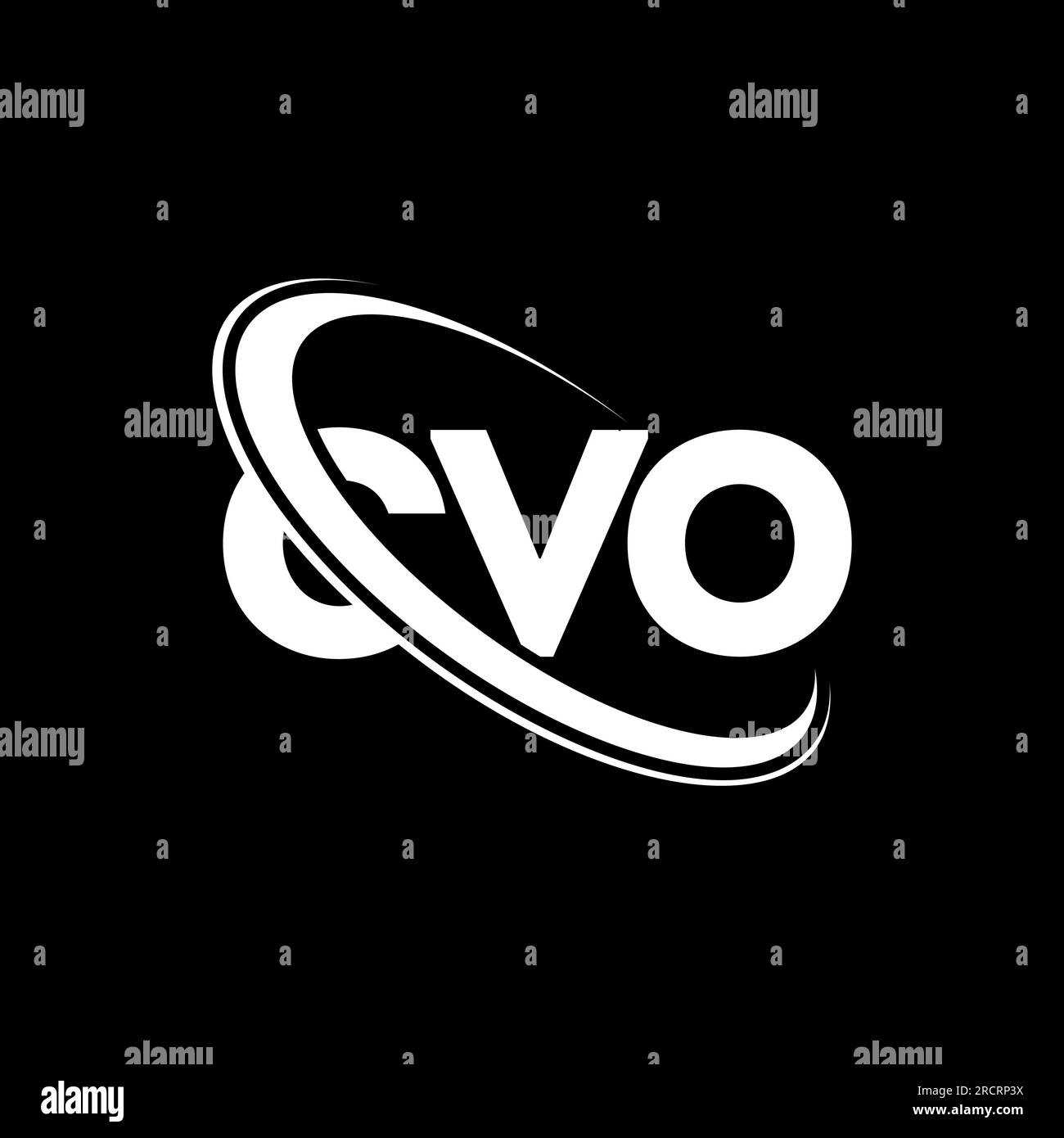 Logo CVO. Lettre CVO. Logo de la lettre CVO. Initiales CVO logo lié avec cercle et logo monogramme majuscule. Typographie CVO pour la technologie, les entreprises Illustration de Vecteur