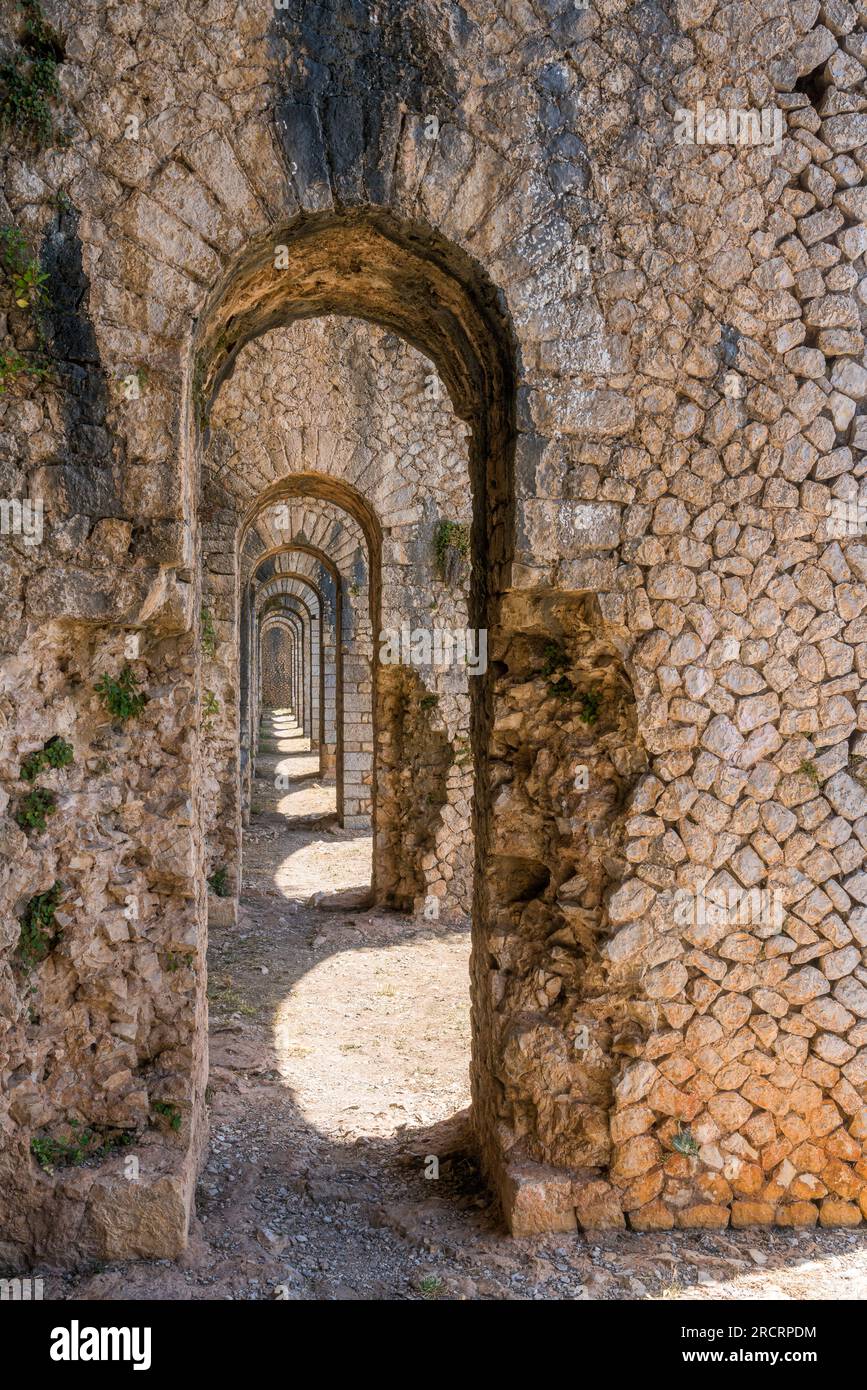 Temple de Jupiter Anxur à Terracina, province de Latina, Latium, Italie centrale. Banque D'Images