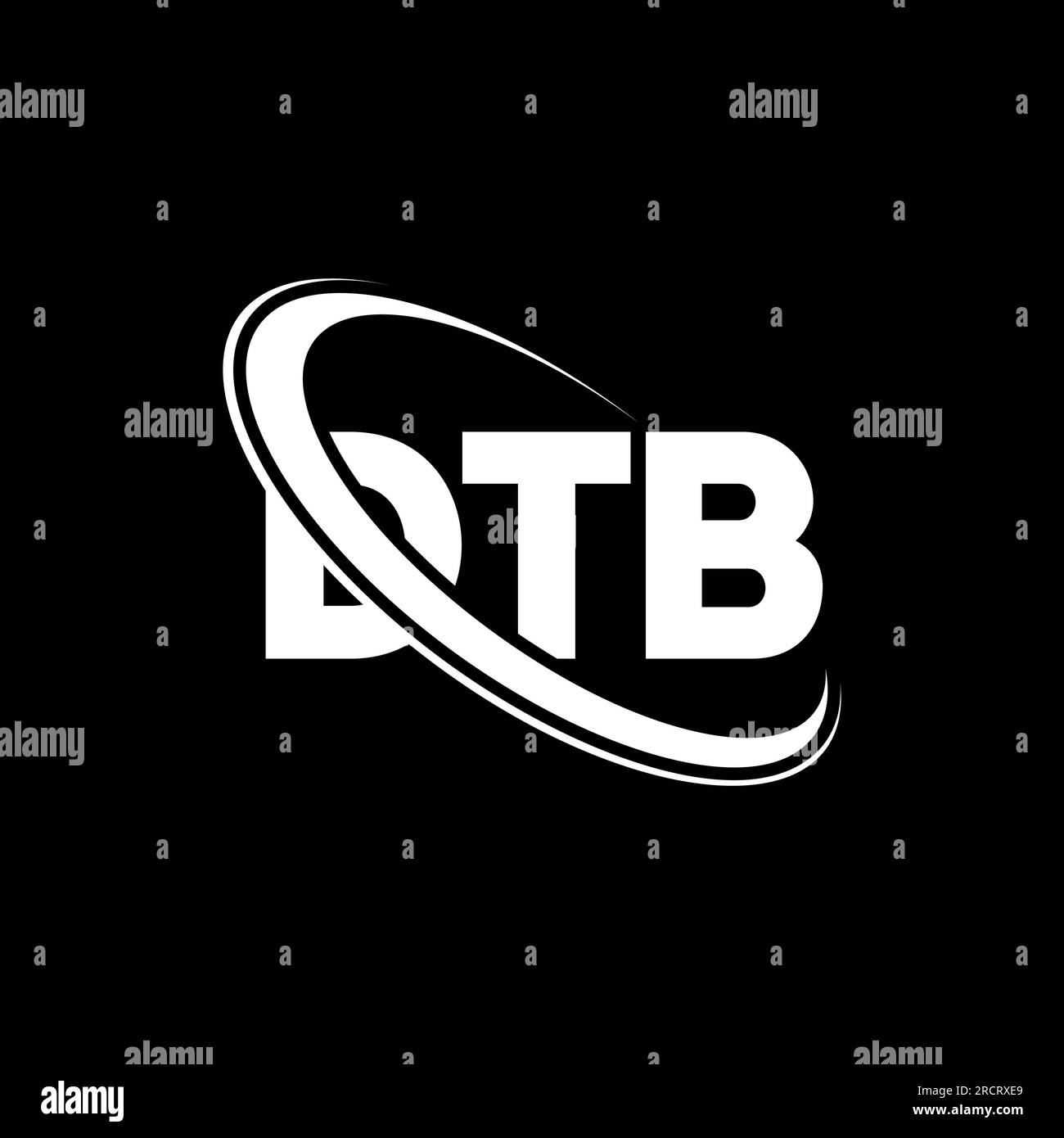 Logo DTB. Lettre DTB. Logo de lettre DTB. Initiales DTB logo lié avec cercle et logo monogramme majuscule. Typographie DTB pour la technologie, les entreprises Illustration de Vecteur