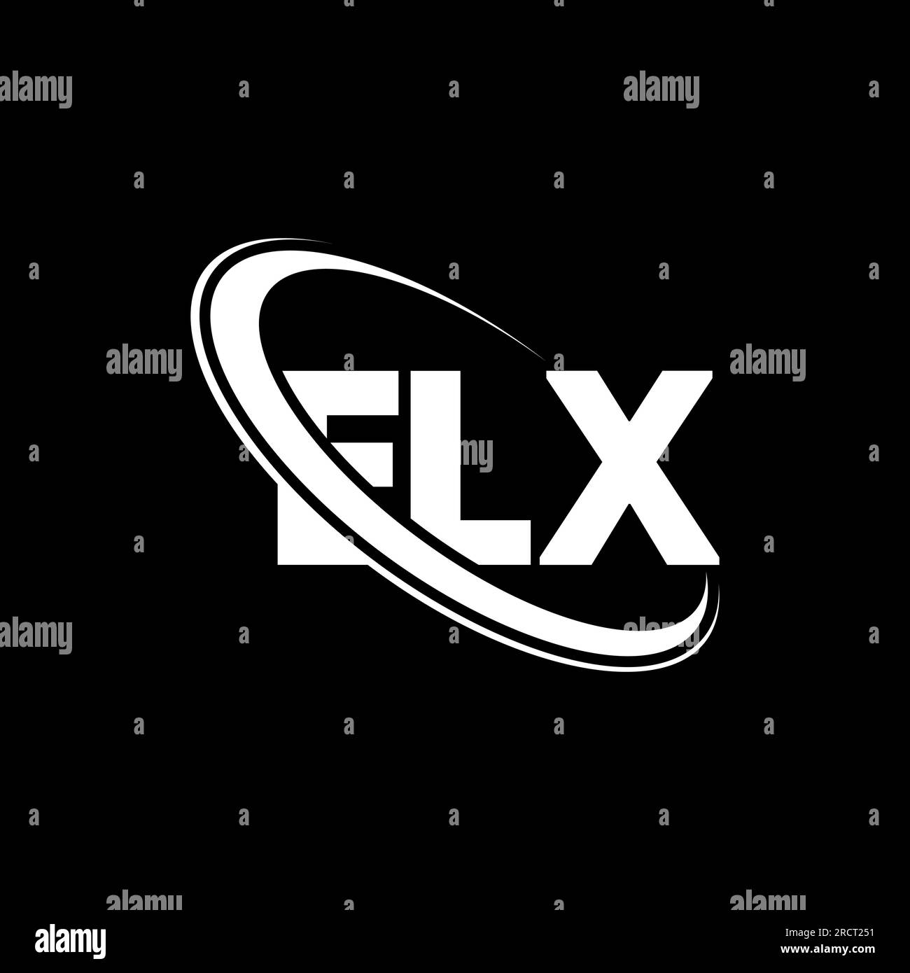 Logo ELX. Lettre ELX. Logo lettre ELX. Initiales ELX logo lié avec cercle et logo monogramme majuscule. Typographie ELX pour la technologie, les entreprises Illustration de Vecteur
