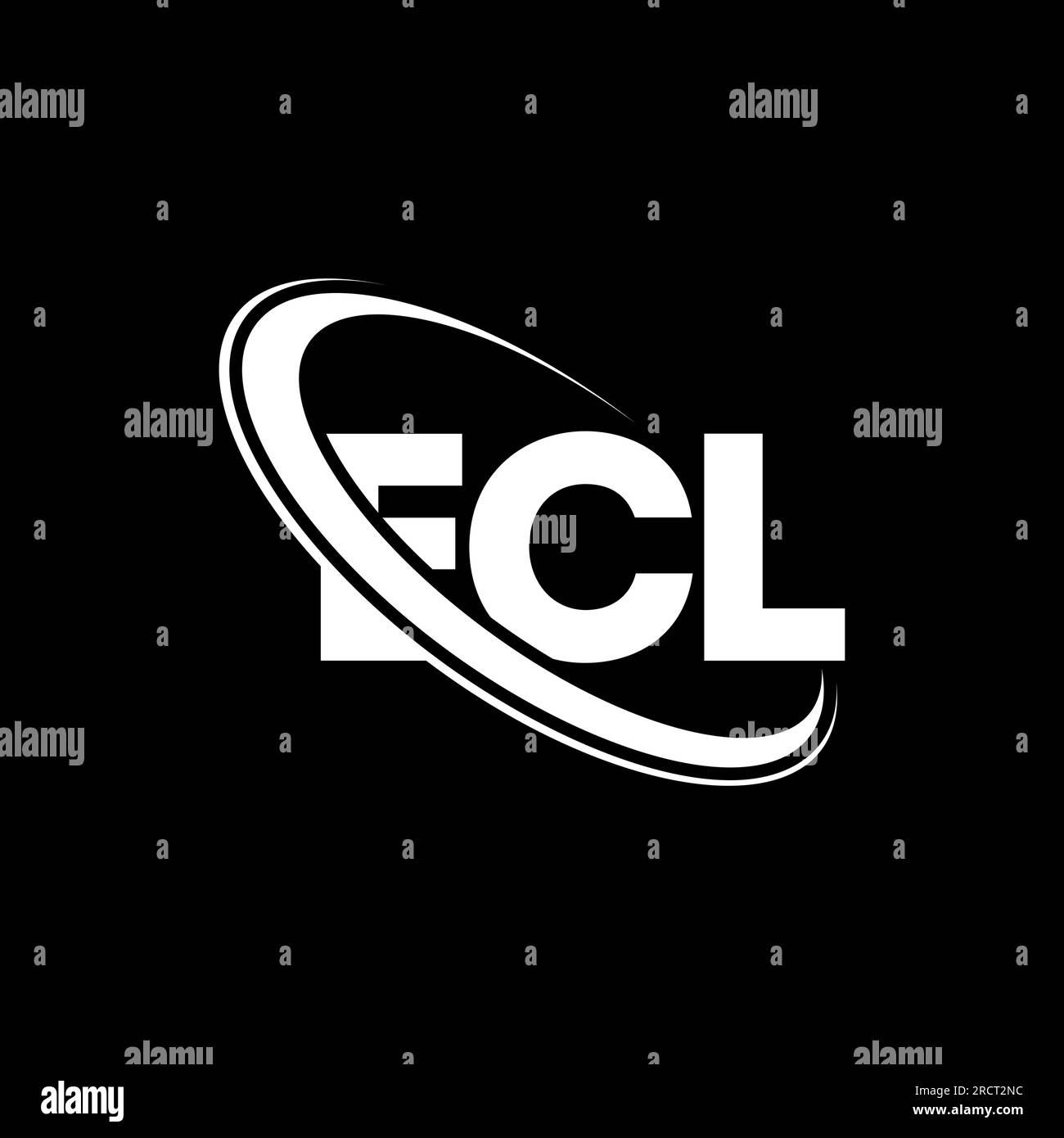 Logo ECL. Lettre ECL. Logo lettre ECL. Initiales ECL logo lié avec cercle et logo monogramme majuscule. Typographie ECL pour la technologie, les entreprises Illustration de Vecteur