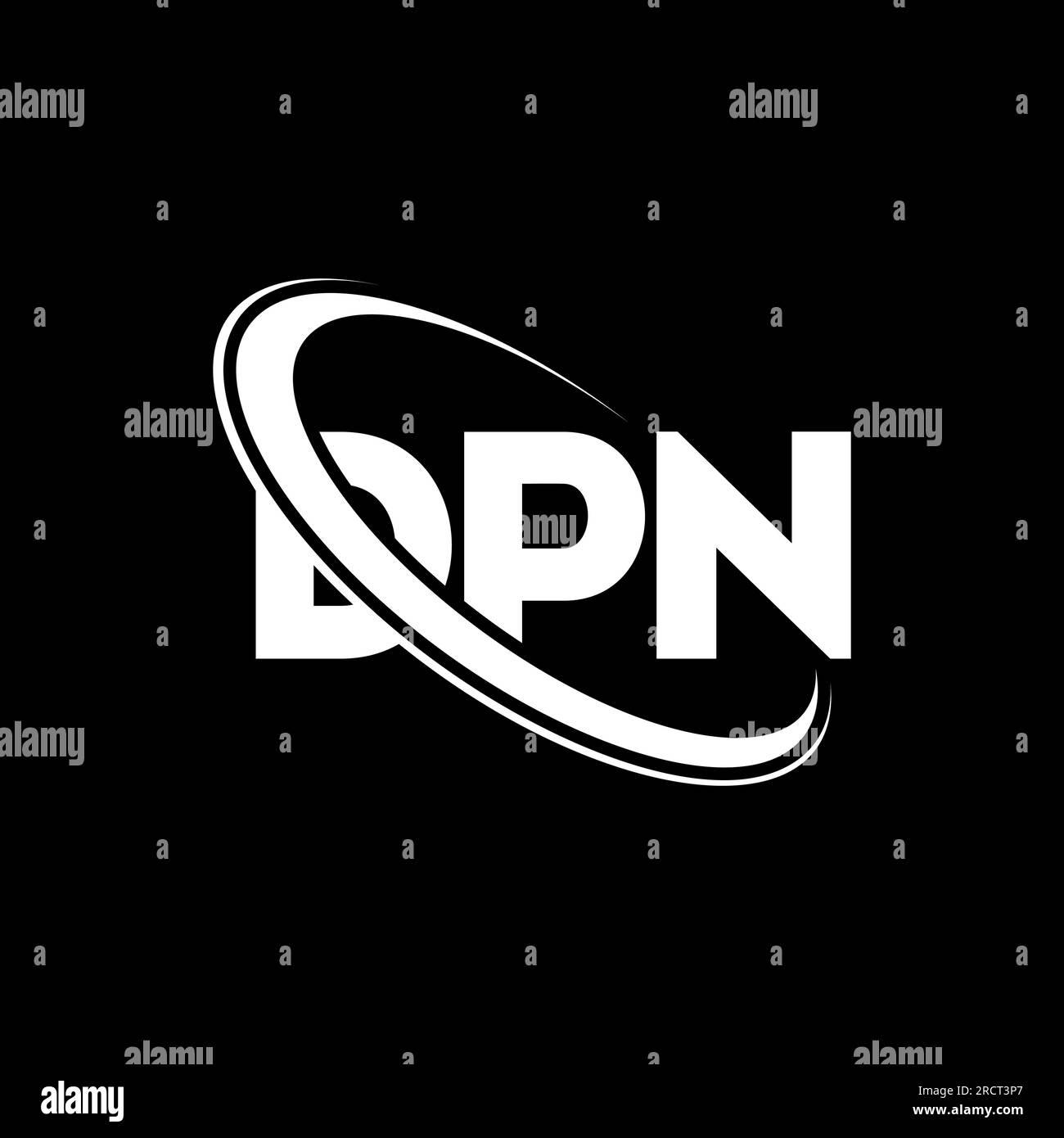 Logo DPN. Lettre DPN. Logo de la lettre DPN. Initiales DPN logo lié avec cercle et logo monogramme majuscule. Typographie DPN pour la technologie, les entreprises Illustration de Vecteur