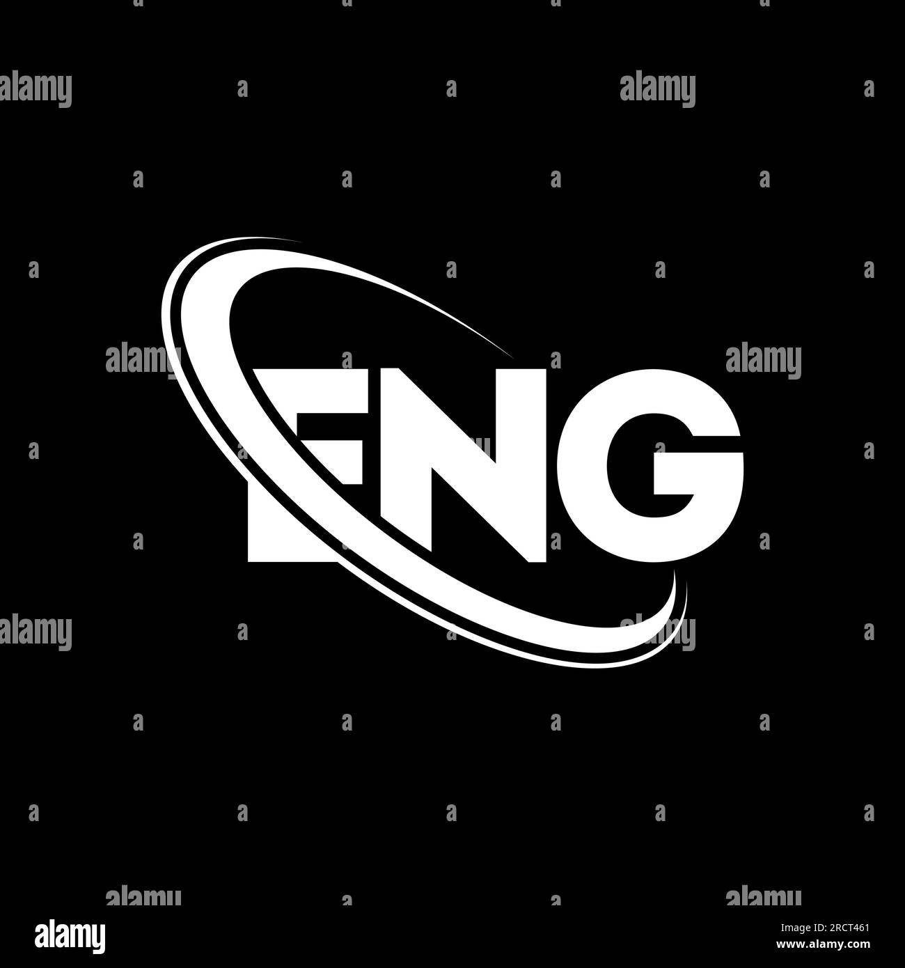 Logo ENG. Lettre ENG. Logo ENG lettre. Initiales ENG logo lié avec cercle et logo monogramme majuscule. Typographie ENG pour la technologie, les entreprises Illustration de Vecteur