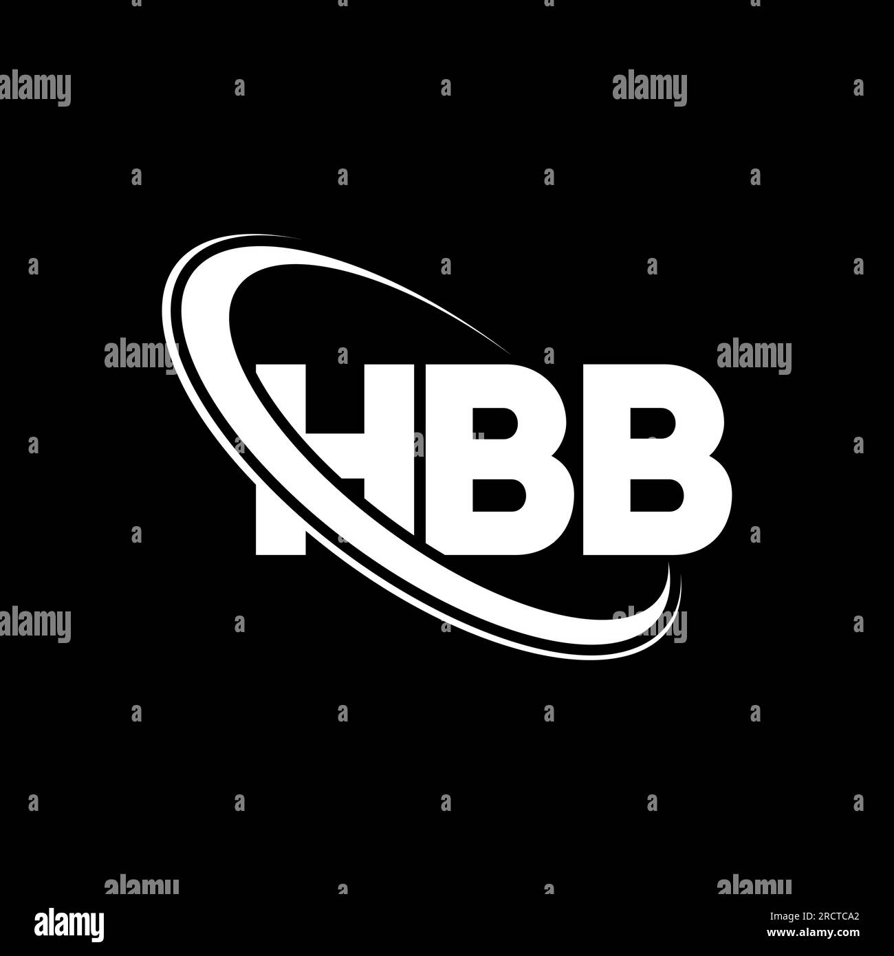 Logo HBB. Lettre HBB. Logo lettre HBB. Initiales logo HBB lié à un cercle et logo monogramme majuscule. Typographie HBB pour la technologie, les entreprises Illustration de Vecteur