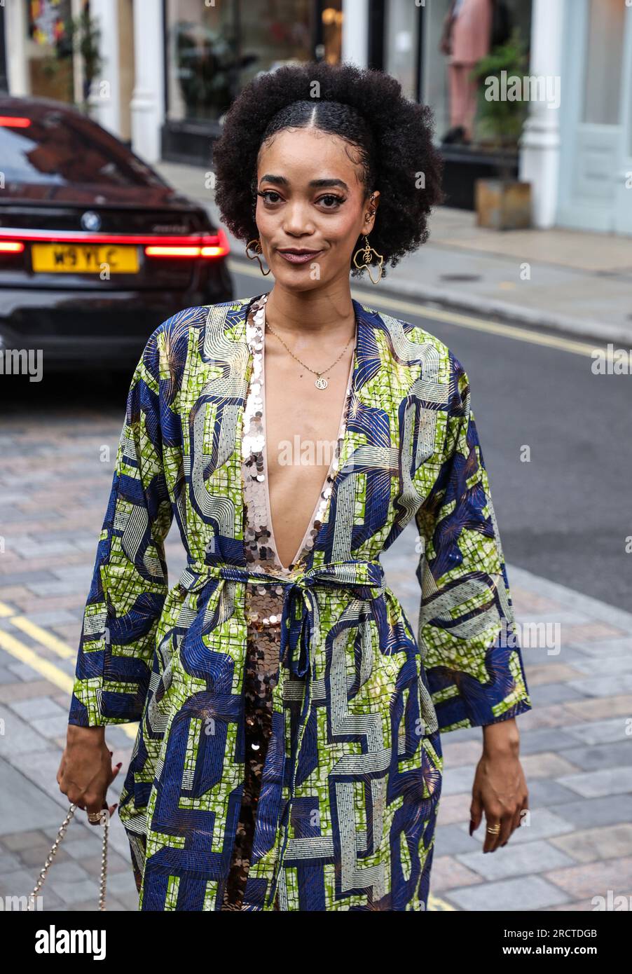 Cassie Clare assiste à la British Vogue x Self Portrait Summer Party au Chiltern Firehouse à Londres. Banque D'Images