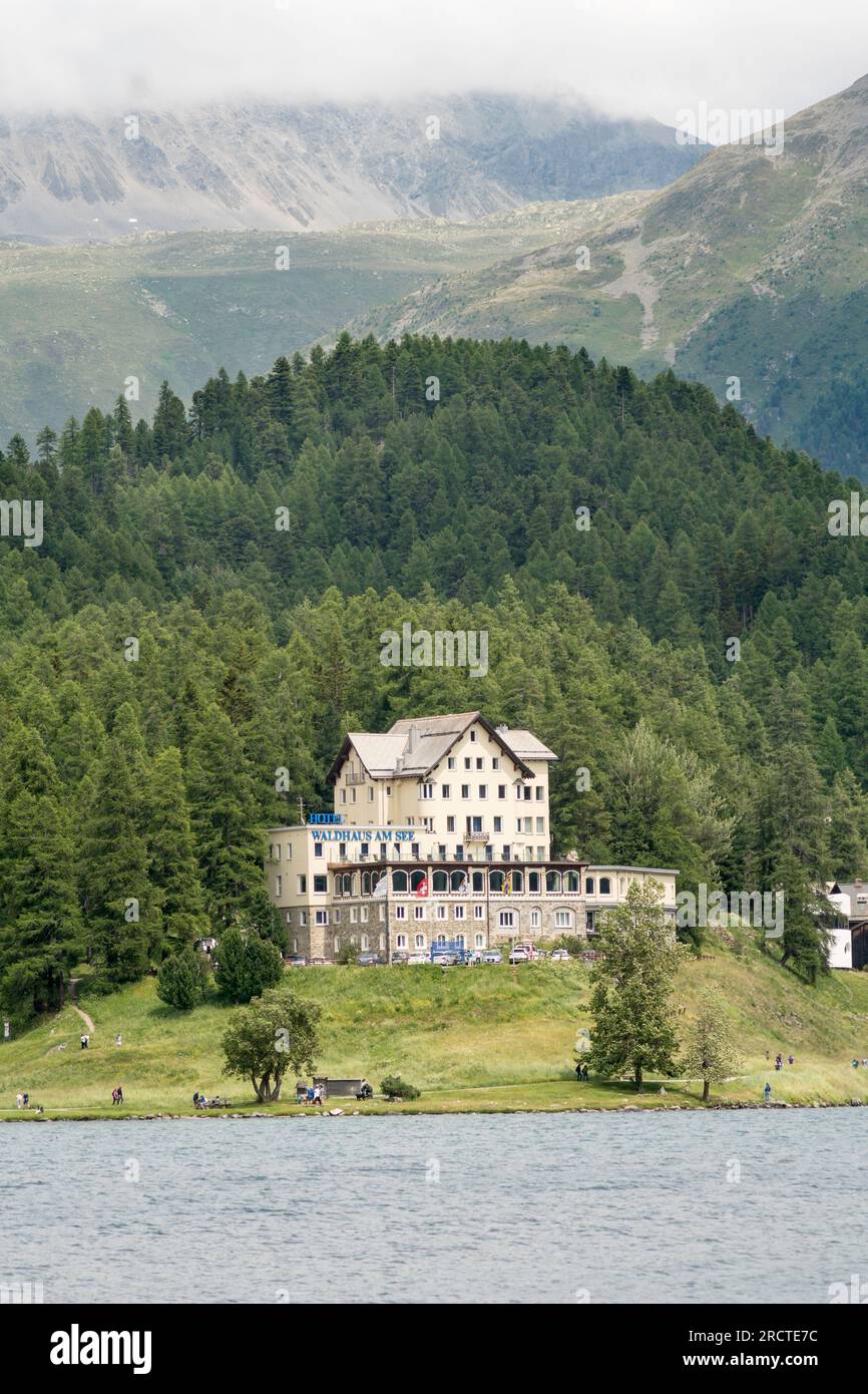Hôtel Waldhaus am See à St Moritz, Suisse, Europe Banque D'Images