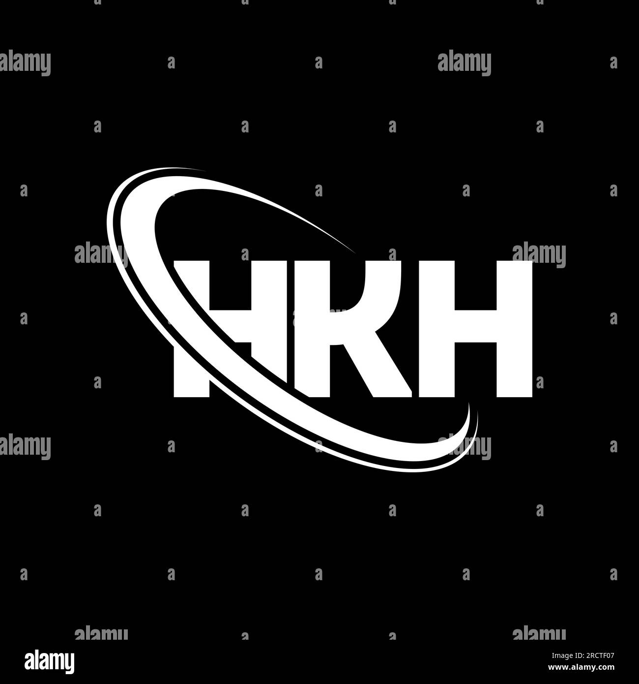 Logo HKH. Lettre HKH. Logo de lettre HKH. Initiales HKH logo lié avec cercle et logo monogramme majuscule. Typographie HKH pour la technologie, les entreprises Illustration de Vecteur