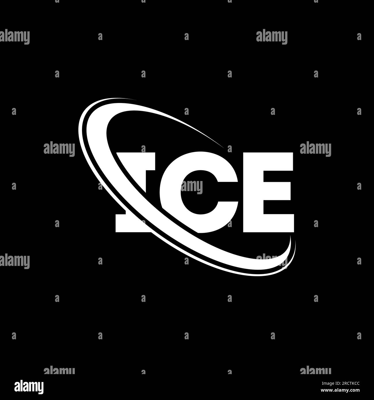 Logo ICE. Lettre ICE. Logo de la lettre ICE. Initiales ICE logo lié avec cercle et logo monogramme majuscule. Typographie ICE pour la technologie, les entreprises Illustration de Vecteur