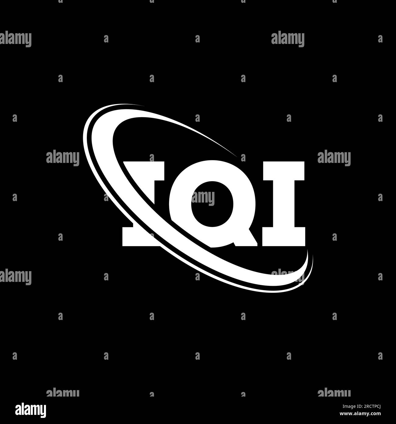 Logo IQI. Lettre IQI. Logo de lettre IQI. Initiales IQI logo lié avec cercle et logo monogramme majuscule. Typographie IQI pour la technologie, les entreprises Illustration de Vecteur