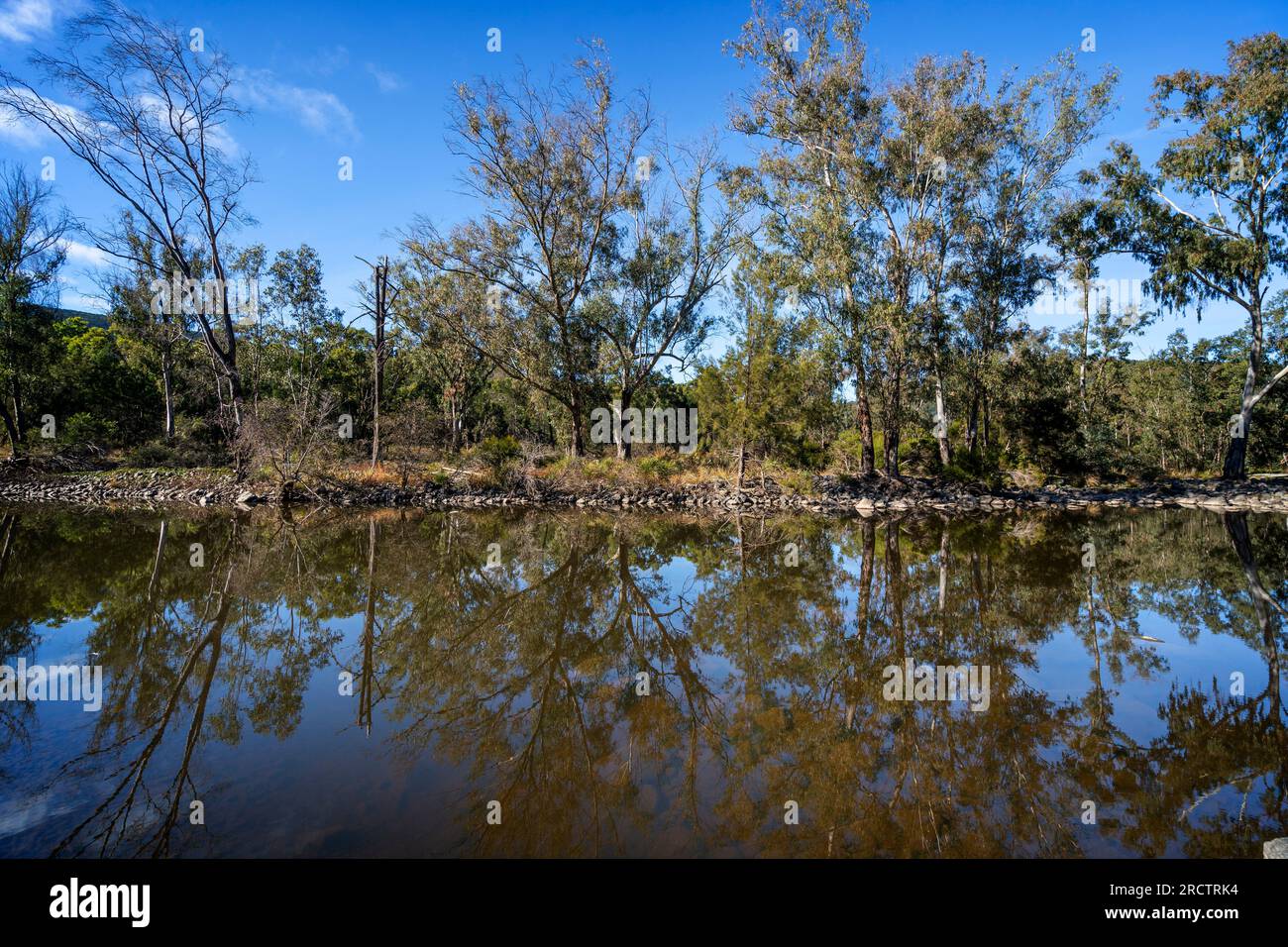 Trou d'eau permanent sur la rivière Severn, section Broadwater du parc national Sundown, Queensland Australie Banque D'Images