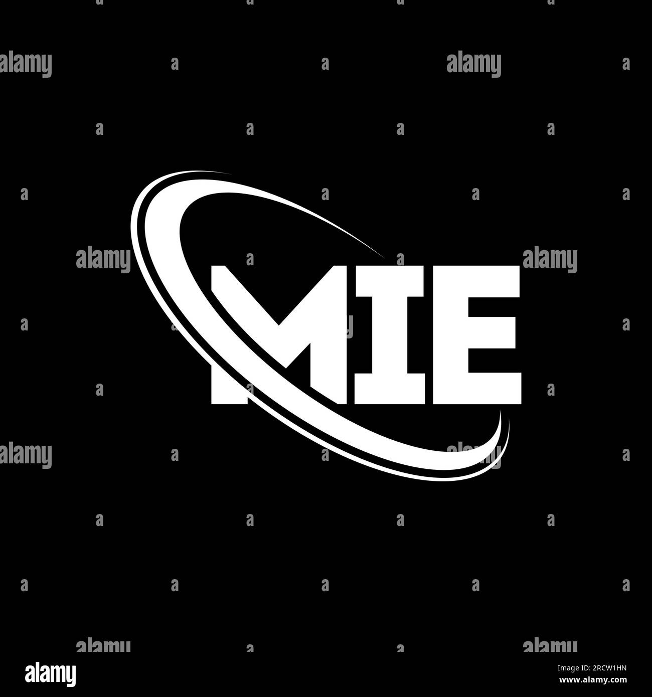 Logo MIE. MIE lettre. Logo de lettre MIE. Initiales MIE logo lié avec cercle et logo monogramme majuscule. MIE typographie pour la technologie, les entreprises Illustration de Vecteur