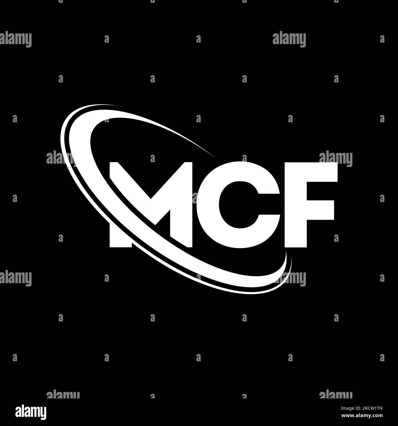 Logo MCF. Lettre MCF. Logo de lettre MCF. Initiales MCF logo lié avec cercle et logo monogramme majuscule. Typographie MCF pour la technologie, les entreprises Illustration de Vecteur