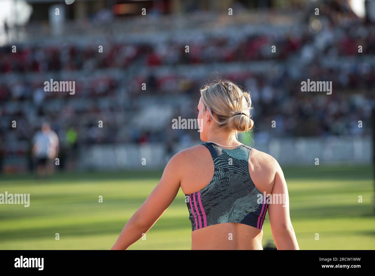Championne d'Europe du javelot 2023, Elina Tzengko, Volos, Grèce. 8 juillet 2023 Banque D'Images